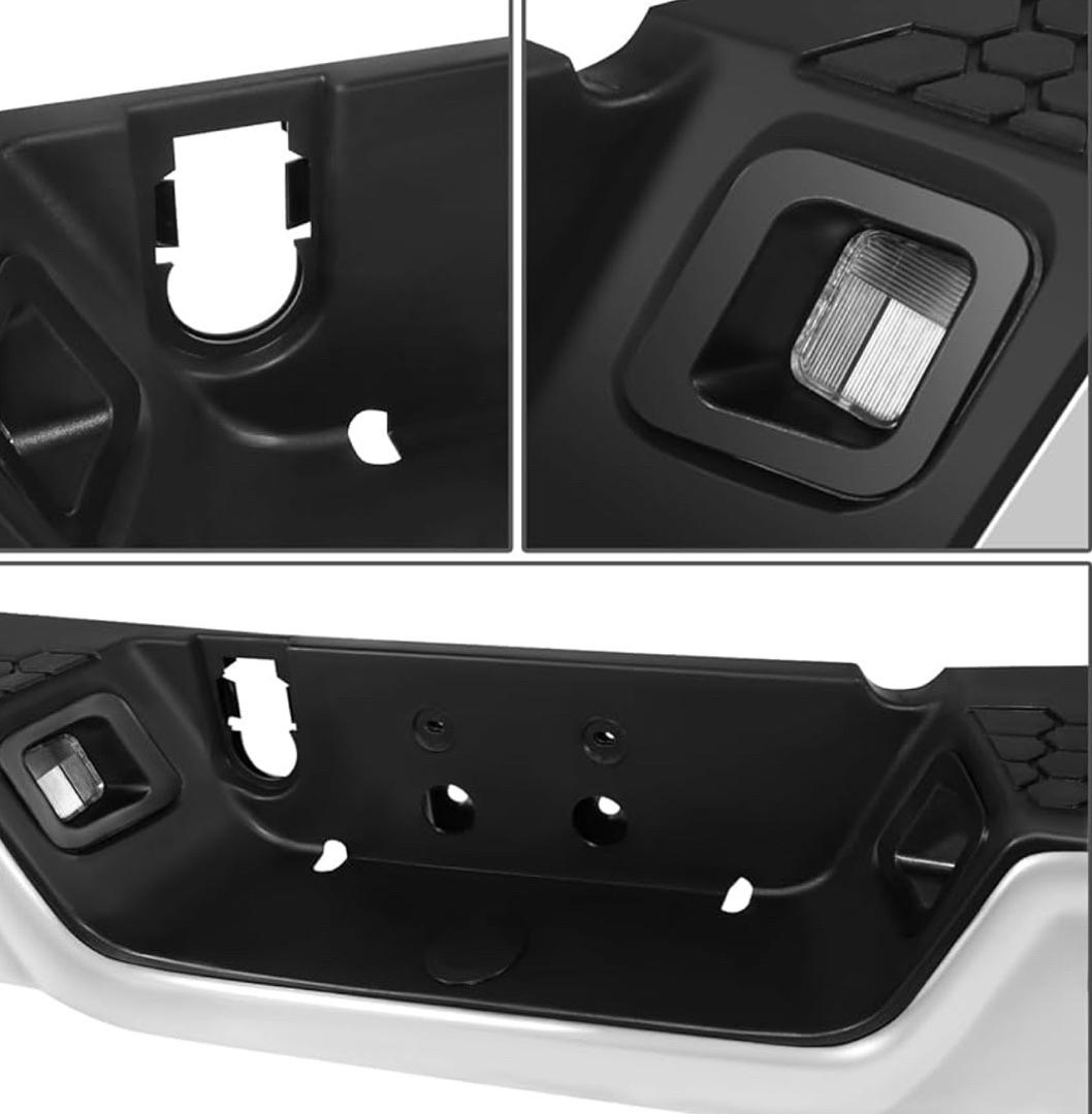 Rear Step Bumper Compatible with 09-18 Ram 1500/19-23 Ram 1500 Classic, W/O Sensor Hole, W/O Dual Exhaust Cutouts