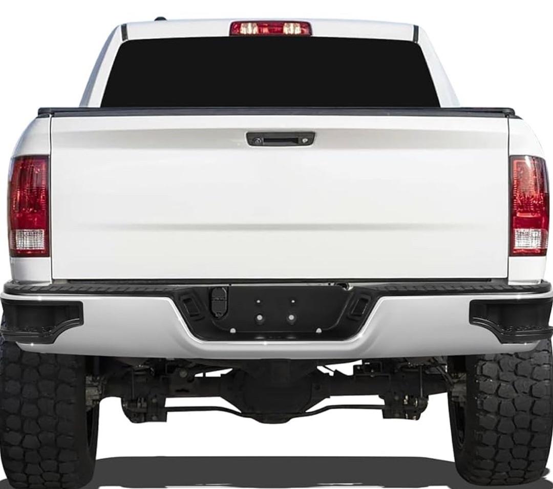Rear Step Bumper Compatible with 09-18 Ram 1500/19-23 Ram 1500 Classic, W/O Sensor Hole, W/O Dual Exhaust Cutouts