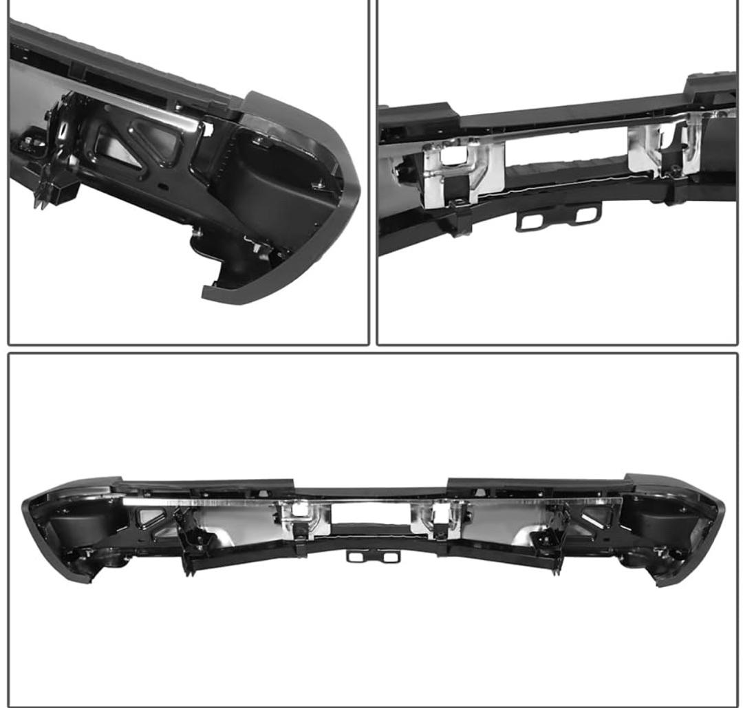 15-19 Silverado Sierra 2500HD 3500HD, W/Dual Rear Wheels & Hitch Bar, Chrome/Black
