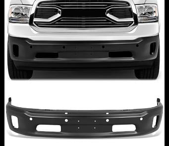 14-18 Ram 1500 19-23 Ram 1500 Classic with Parking Sensor Holes & Fog Light Cutouts Black Bumper