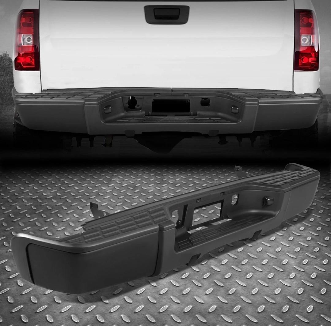 For 07-13 Chevy Silverado GMC Sierra 1500 Steel Rear Step Bumper w/o Sensor Hole