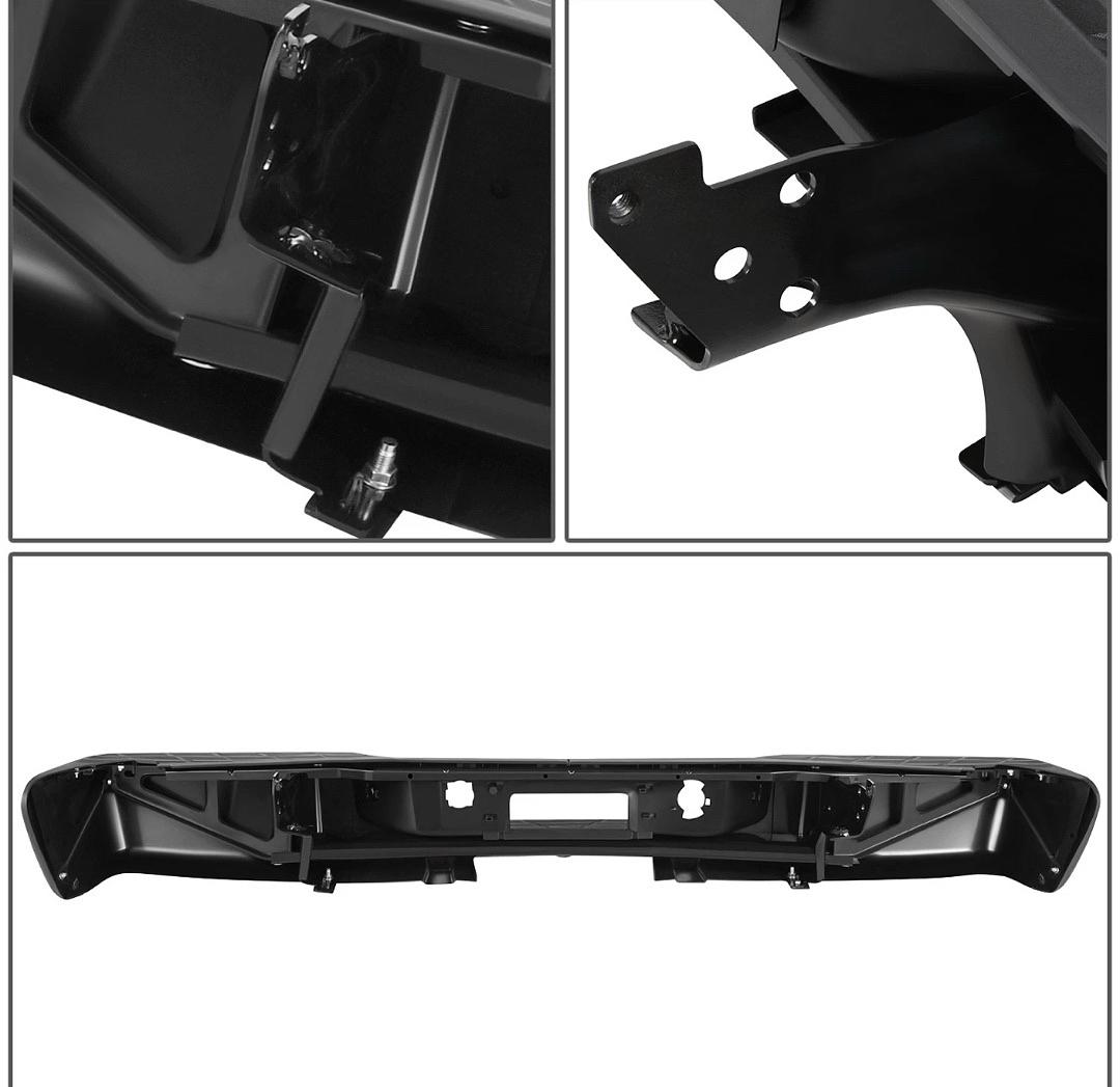 For 07-13 Chevy Silverado GMC Sierra 1500 Steel Rear Step Bumper w/o Sensor Hole