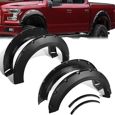 15-17 Ford F-150 Pocket Rivited Matte Black Fender Flares