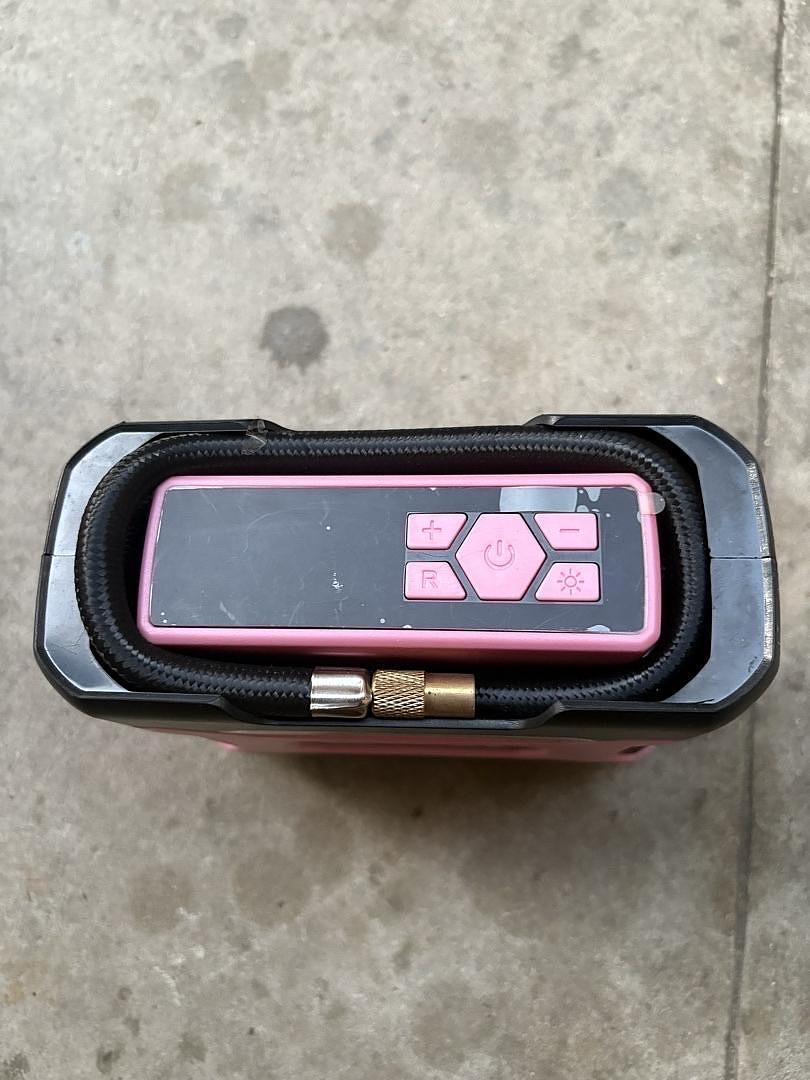 Pink 12V DC Digital Tire Inflator Portable Air Compressor with Pressure Gauge for Cars, Bicycles, Motorcycles,Balls