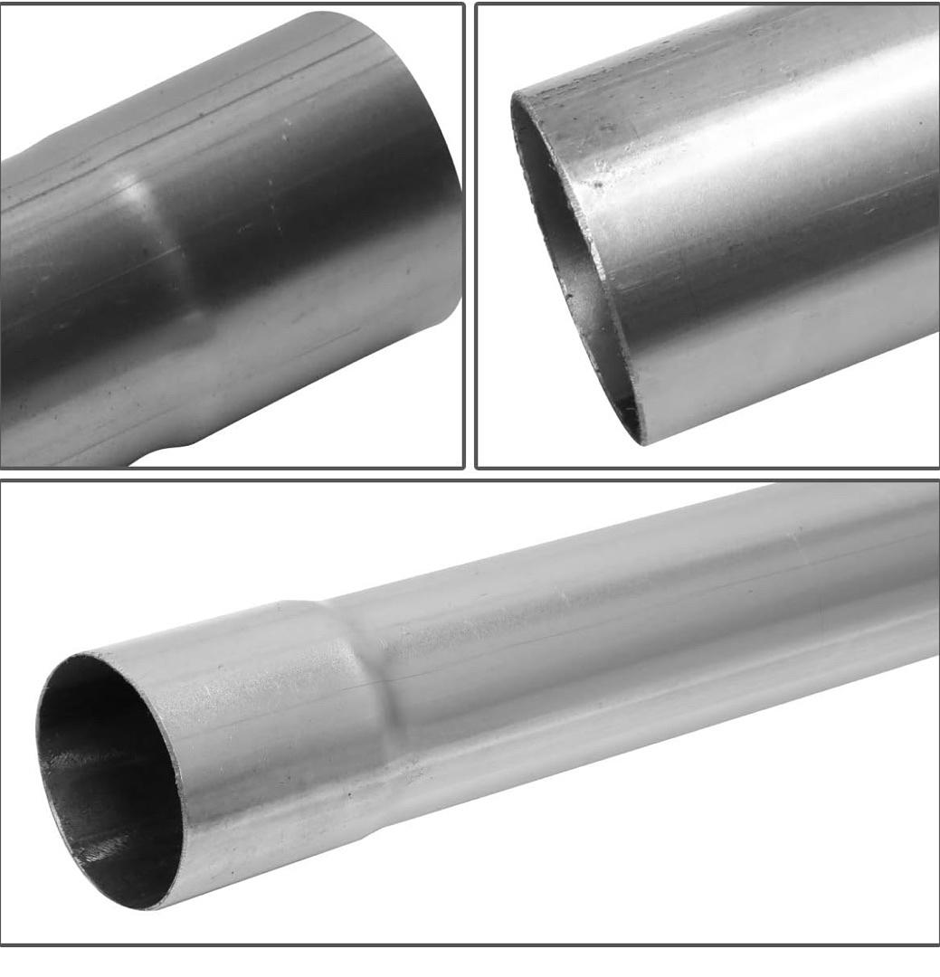 16pc 2.5Inches Mild Steel DIY custom exhaust tubing Mandrel bend pipe and straight pipes u-bend kit universal fit