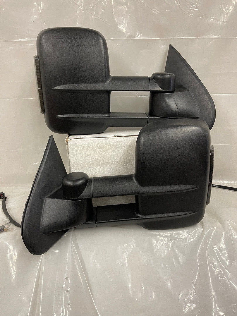 . Powered Smoked Towing Mirrors for Chevy Silverado / GMC Sierra for 2014 to 2018