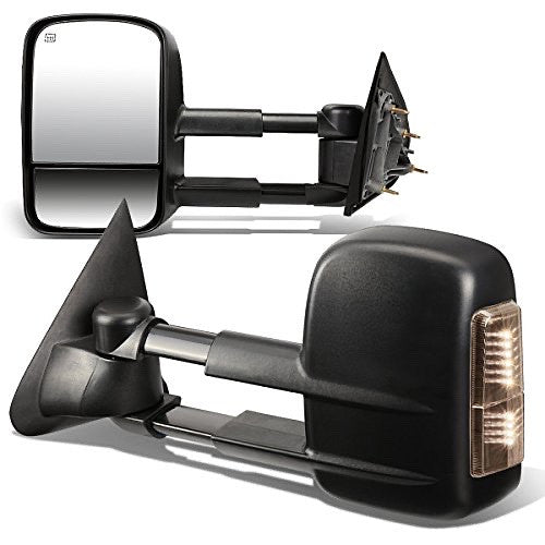 . Powered Smoked Towing Mirrors for Chevy Silverado / GMC Sierra for 2014 to 2018