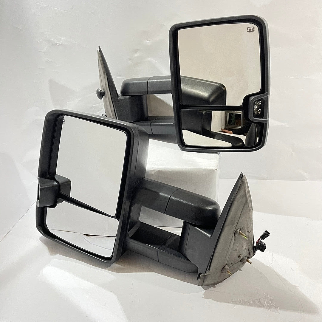 99-06 chevy silverado gmc sierra 00-06 tahoe suburban yukon 02-06 avalanche escalade 07 classic Pair Power + Heated + LED Turn Signal Towing Mirror Replacement