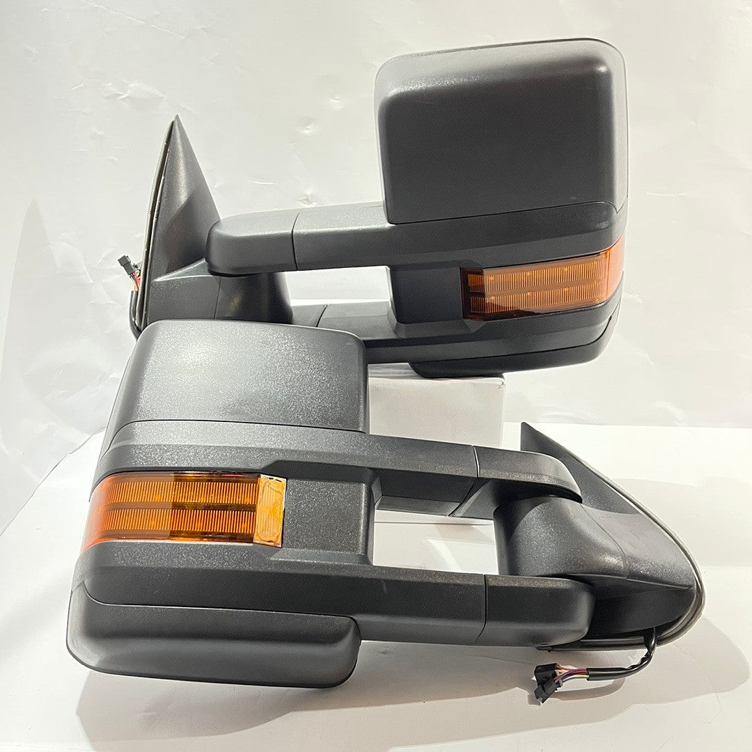 99-06 chevy silverado gmc sierra 00-06 tahoe suburban yukon 02-06 avalanche escalade 07 classic Pair Power + Heated + LED Turn Signal Towing Mirror Replacement