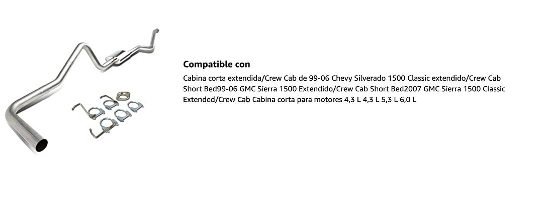 99-06 chevy silverado gmc sierra cat back exhaust