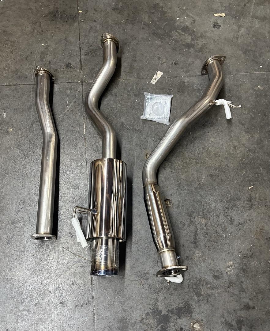 2006-2011 Honda Civic Si 2.0L Coupe Catback Exhaust System w/4 in OD Muffler Burnt Tip (Copy)
