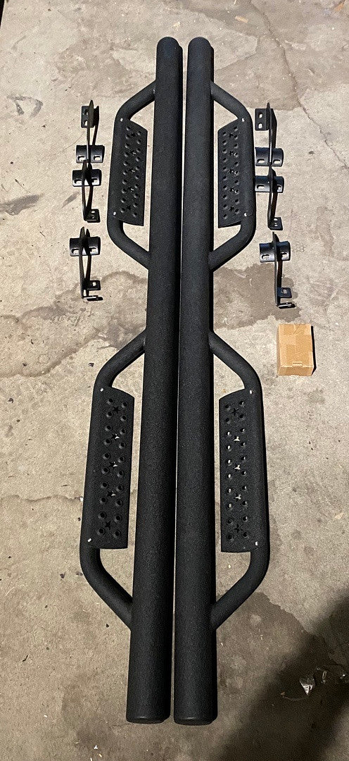 05-20 TOYOTA TACOMA Crew CAB STEPB-ZTL-8145 MATTE BLACK ROCK SLIDER RUNNING BOARD