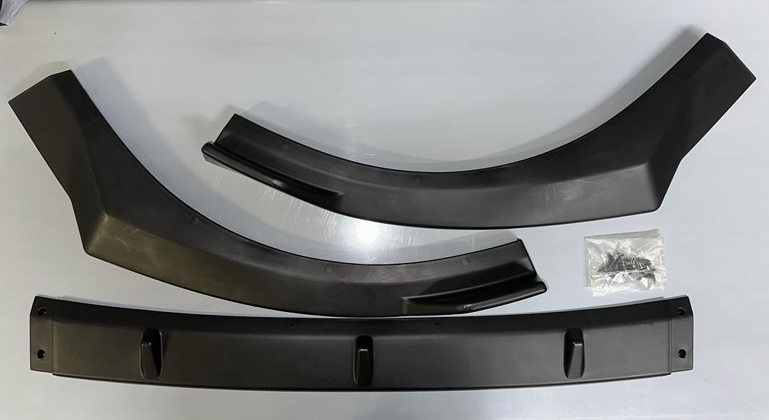 21-22 Hyundai Elantra, 3PC STP-Style Front Bumper Lip Matte Black