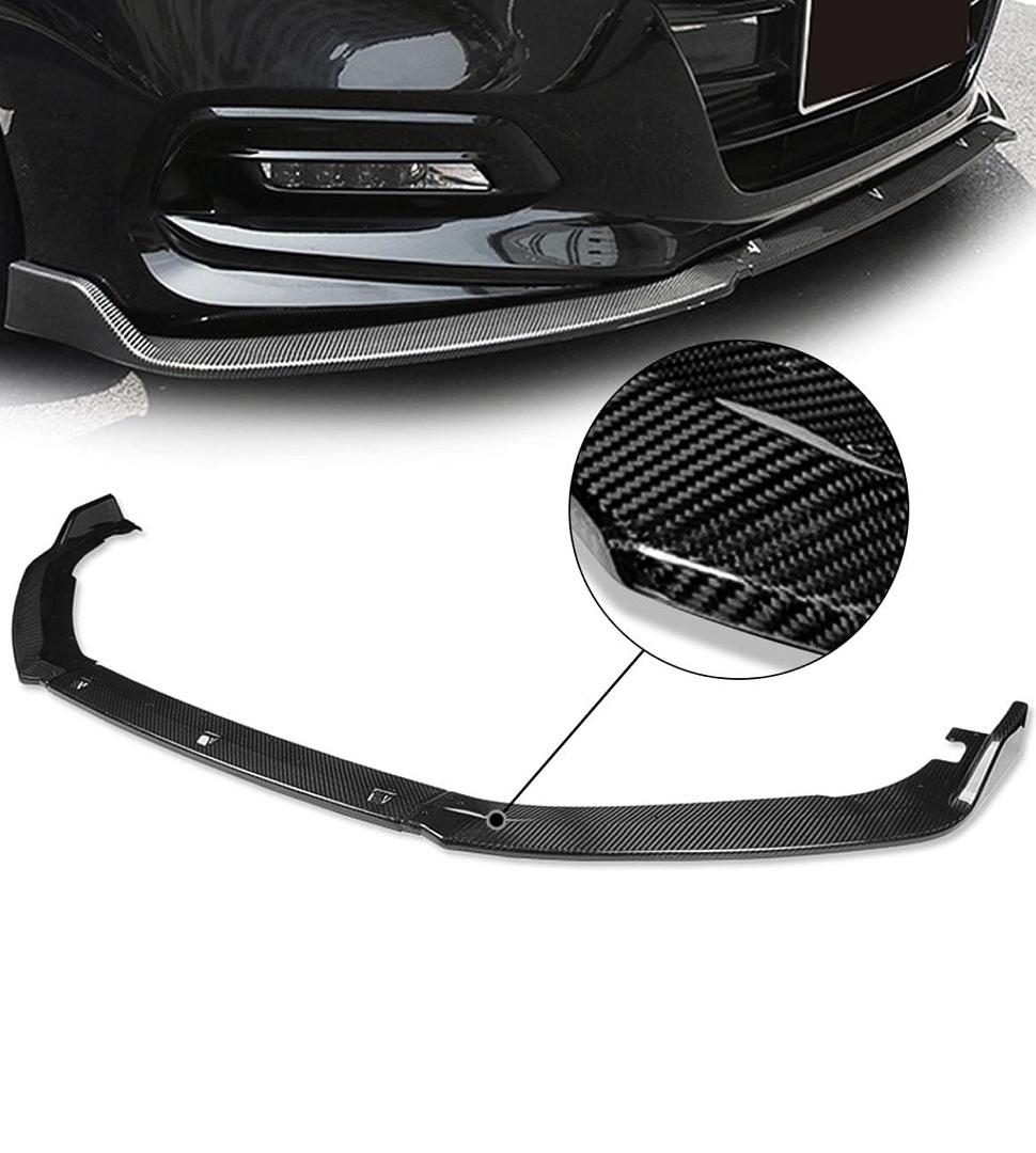 For 2018-2021 Honda Accord Carbon Look Front Bumper Body Kit Spoiler Lip 3PCS