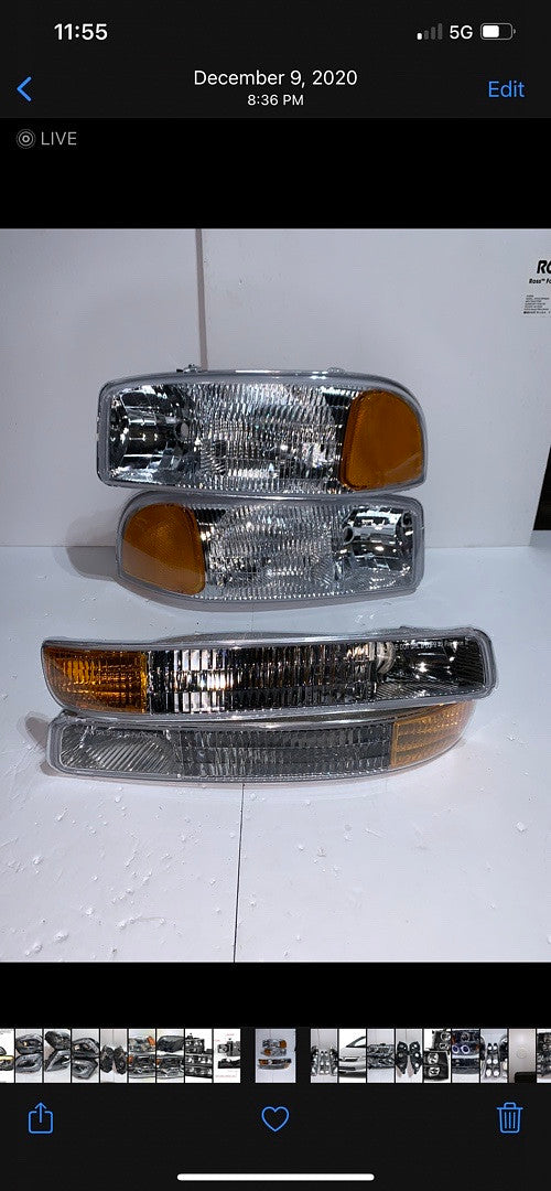 . GMC Sierra / Yukon OEM Style Headlights For 1999 To 2006