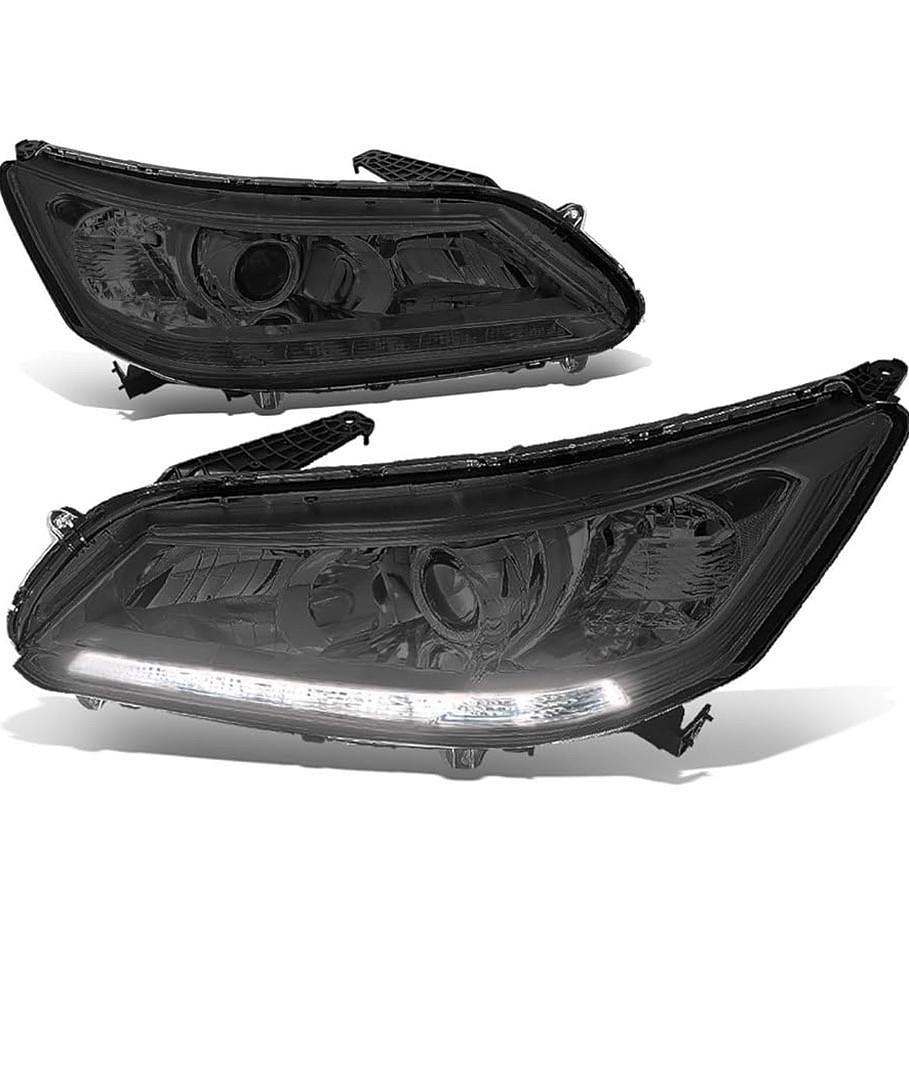 13-15 Honda Accord 4dr Led headlights smoked clear