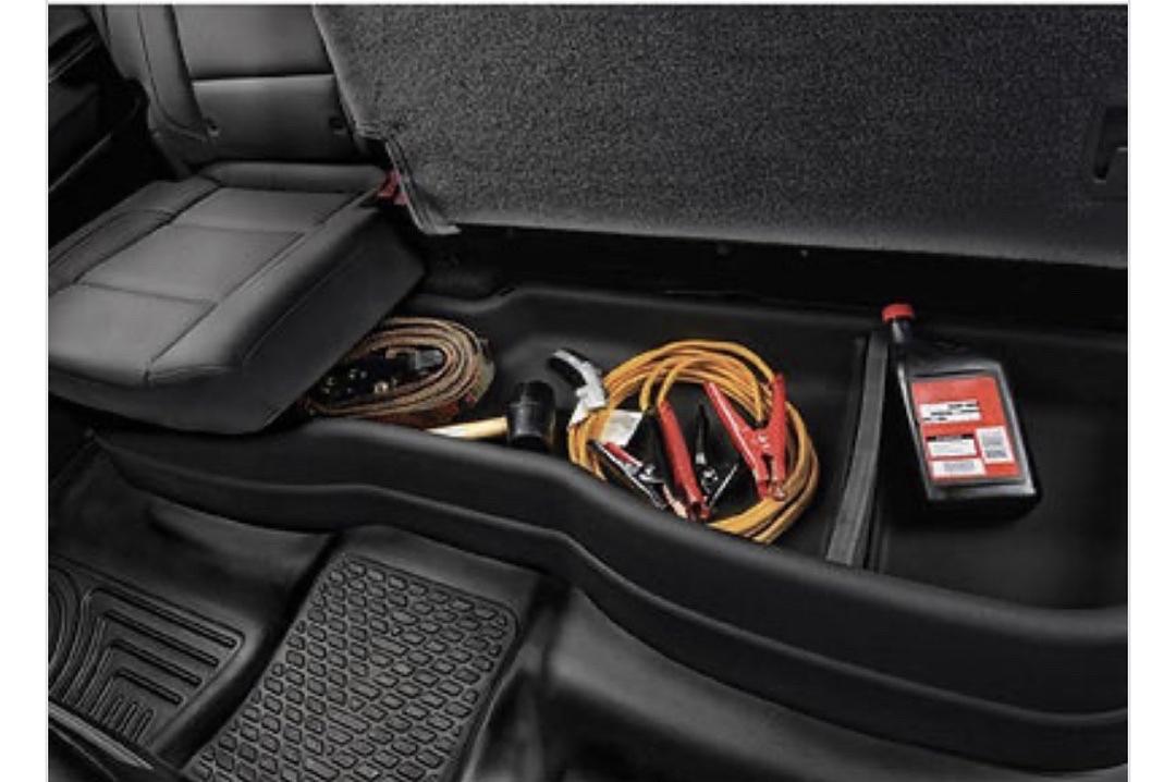 14-19 Chevy silverado Light Weight Rear Under Seat Cargo Storage Case Organizer