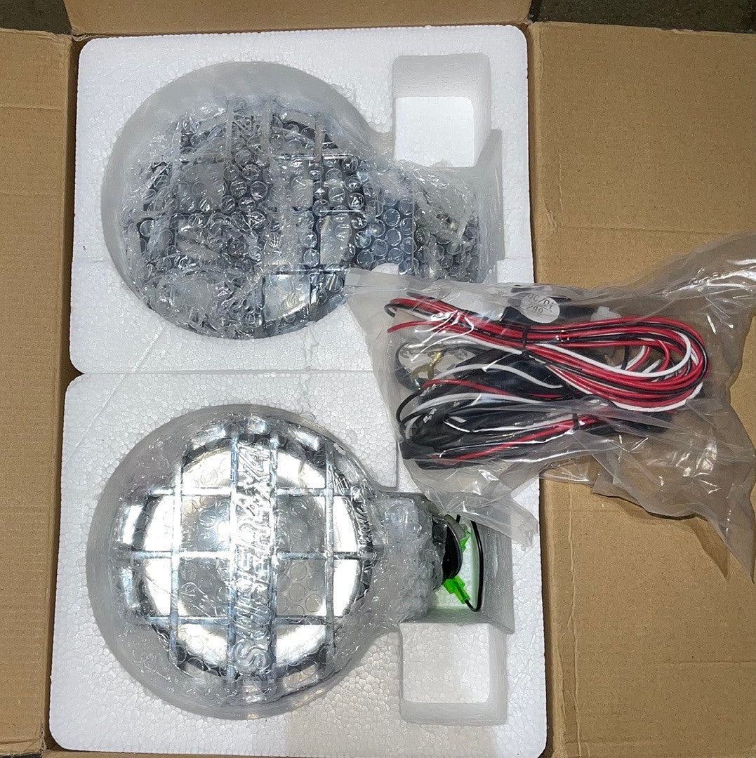 Universal 6" Round Fog Lights+Offroad Super 4X4 Guard+Switch For Grille/Brush/Bull bar
