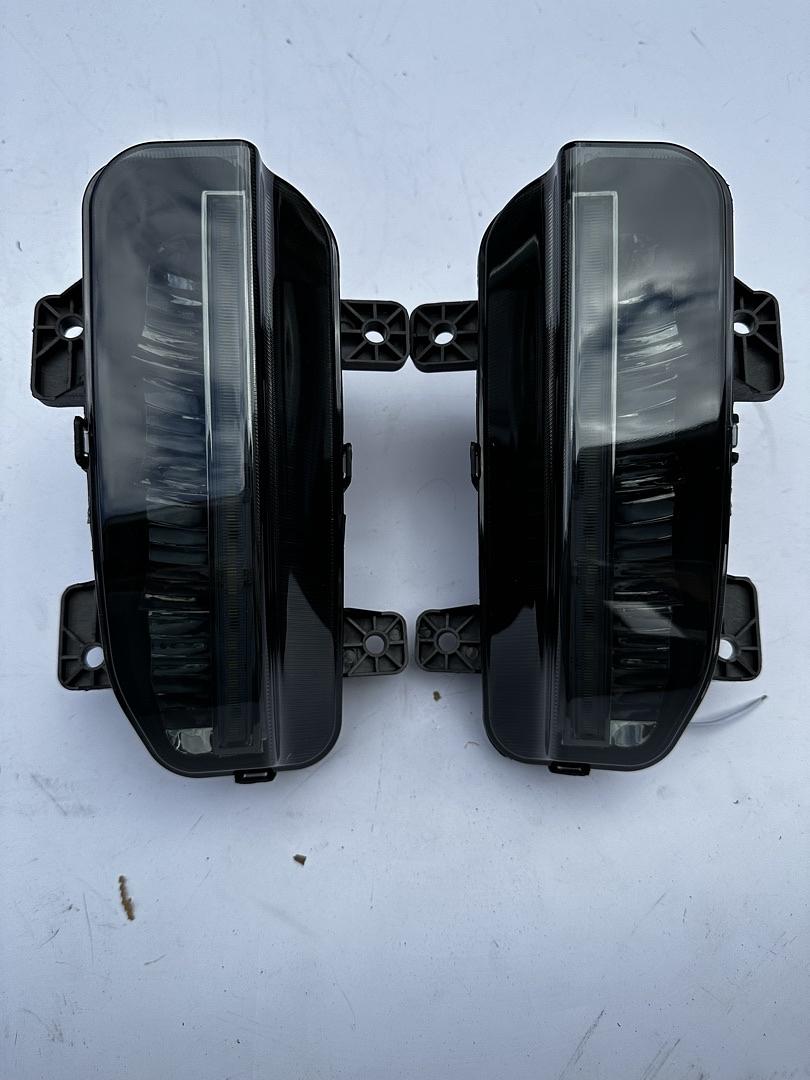 Pair of Chrome Smoked Lens LED Light Bar Fog Lights Compatible with 2019-2022 Ram 1500