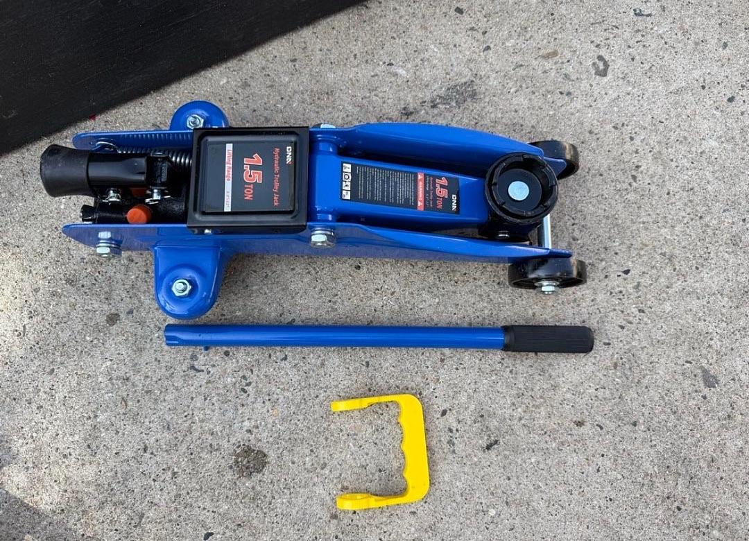 1.5 Ton BLUE Low Profile Hydraulic Trolley Service/Floor Jack (3000 lbs) Capacity, Lifting Range 5.3"-12"