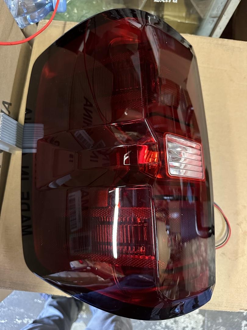 14-18 chevy silverado 3D led red smoked tail lights