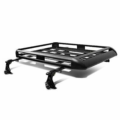 Cargo Roof Rack Cross Bar+Carrier Basket 50" x 38" Black