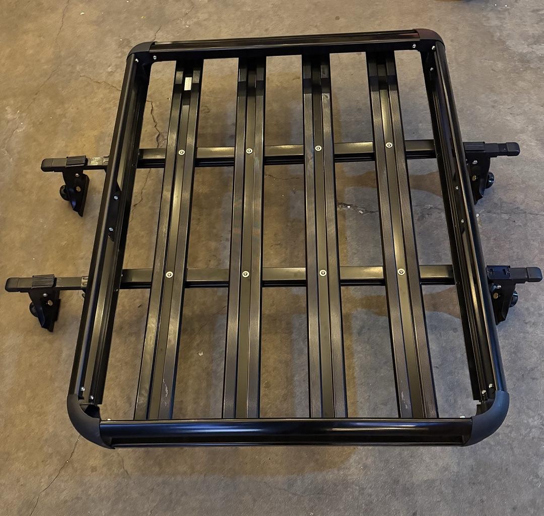Cargo Roof Rack Cross Bar+Carrier Basket 50" x 38" Black