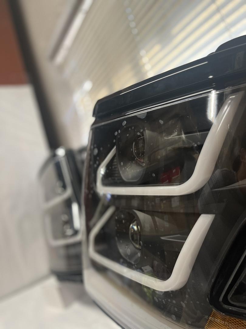 HL-3D-SUB15-BK-AM 15-20 chevy tahoe suburban 16-19 suburban 3500hd black amber led headlights