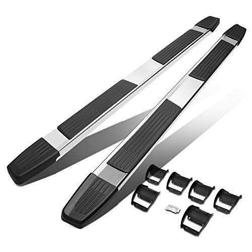 6" OD Stainless Steel Flat Side Step Nerf Bar Running Board for 15-20 F150 Extended Cab, Metallic