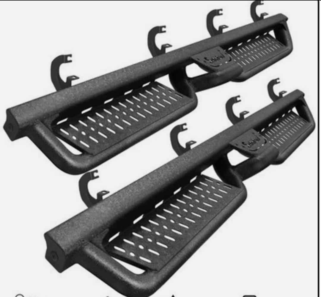 2019 to 2026 Chevy Silverado GM Sierra Crew Cab Off Road Running Boards Steps Estribos Drop Step