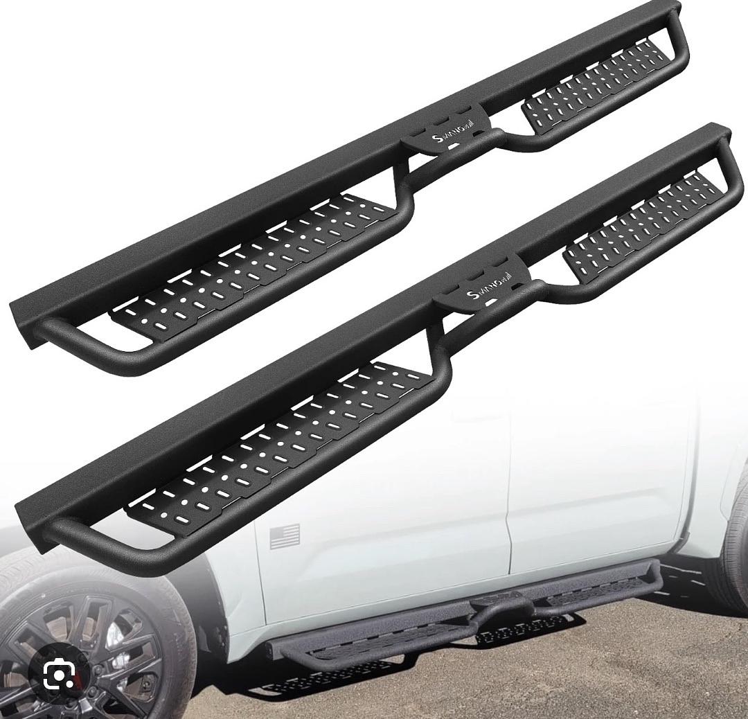 2019 to 2026 Chevy Silverado GM Sierra Crew Cab Off Road Running Boards Steps Estribos Drop Step