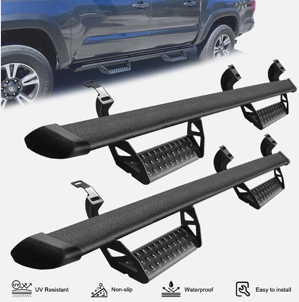 PREDATOR 05-23 Toyota Tacoma crew cab black step running boards