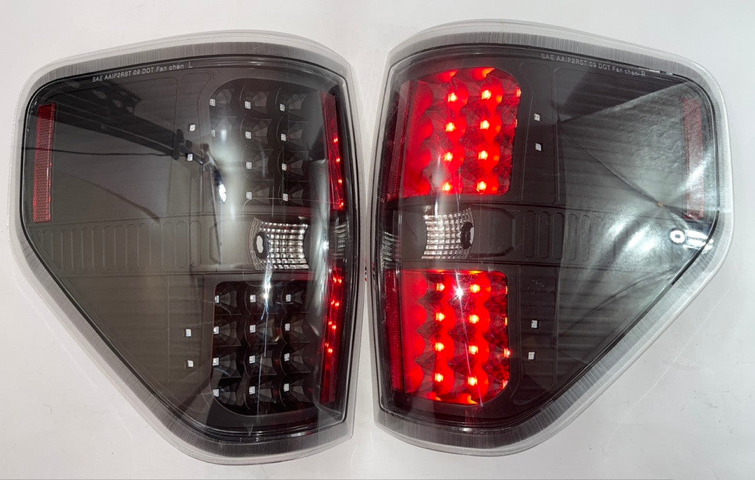 09-14 Ford F-150 Led Black/clear Tail lights