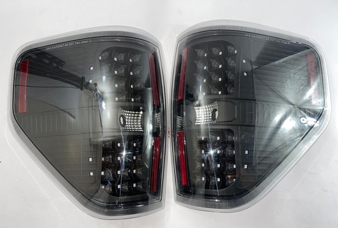 09-14 Ford F-150 Led Black/clear Tail lights