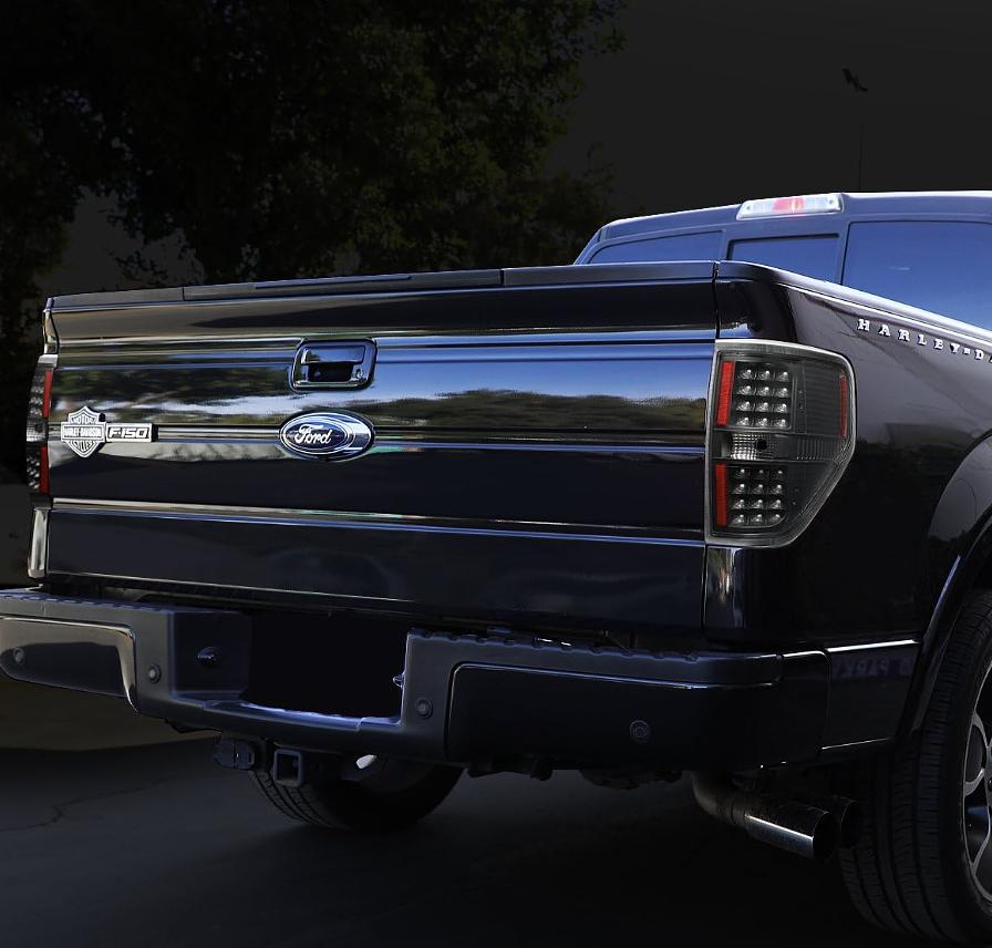 09-14 Ford F-150 Led Black/clear Tail lights