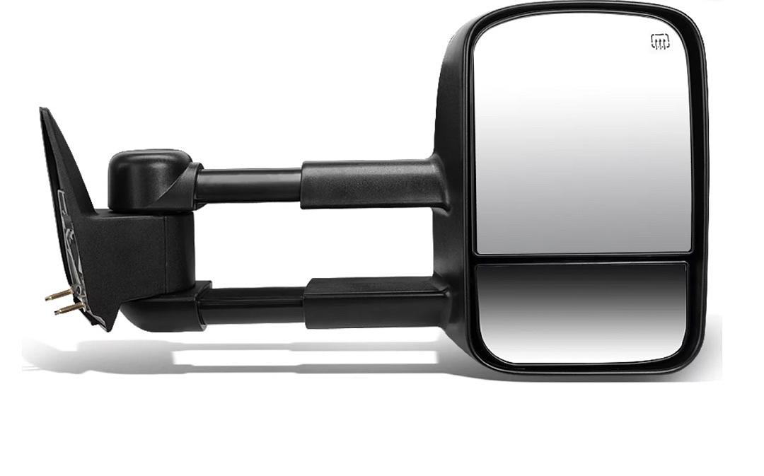 Right side Twm-001-T111-bk-R 99-06 Chevy Silverado / GMc Sierra Powered Towing Mirror With Defrost And Manual Telescoping Function