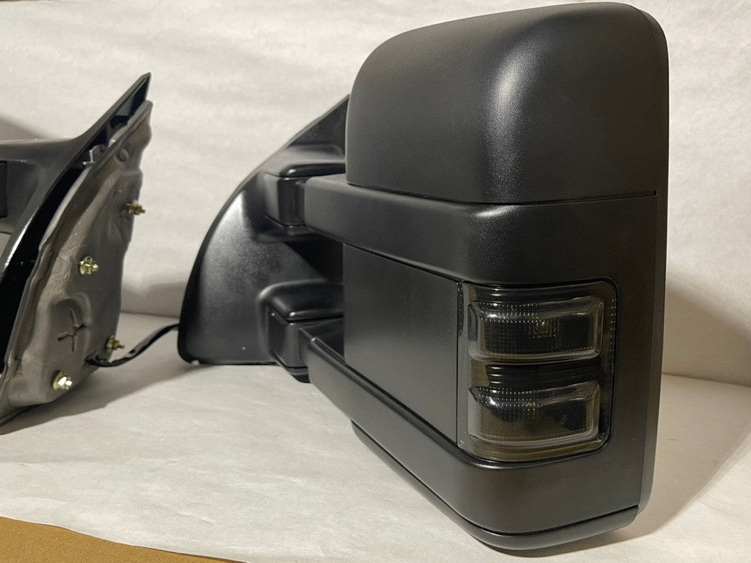 Smoked Towing Mirrors For Ford F-250 / F-550 / Excursion For 1999 To 2007