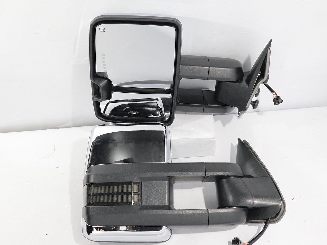 03-06 Chevy silverado/Gmc sierra chrome/smoked led / heated towing mirros