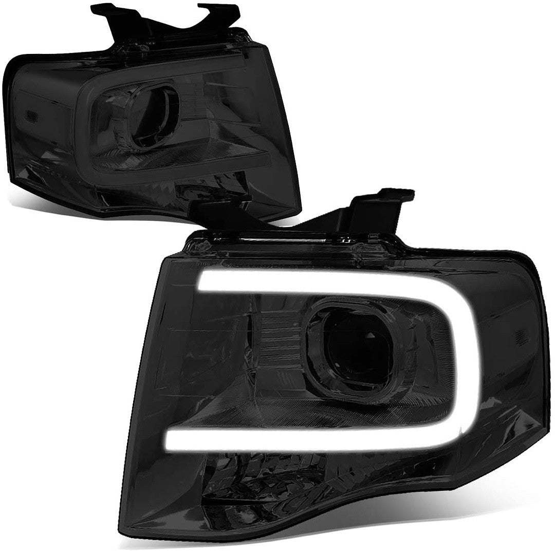 07-14 FORD EXPEDITION LED PROJECTOR Smoked clear HEADLIGHTS