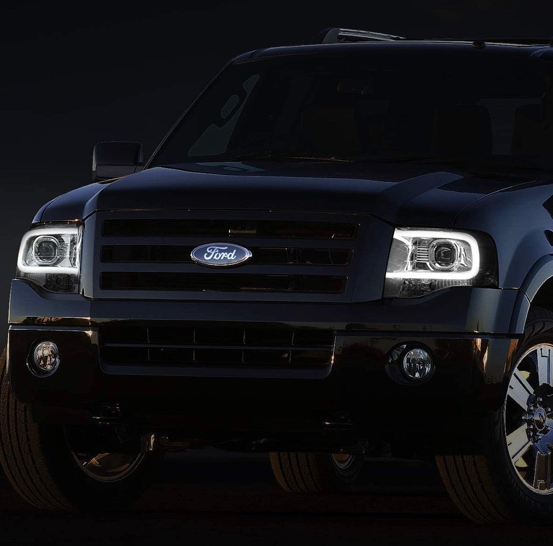 07-14 FORD EXPEDITION LED PROJECTOR Smoked clear HEADLIGHTS