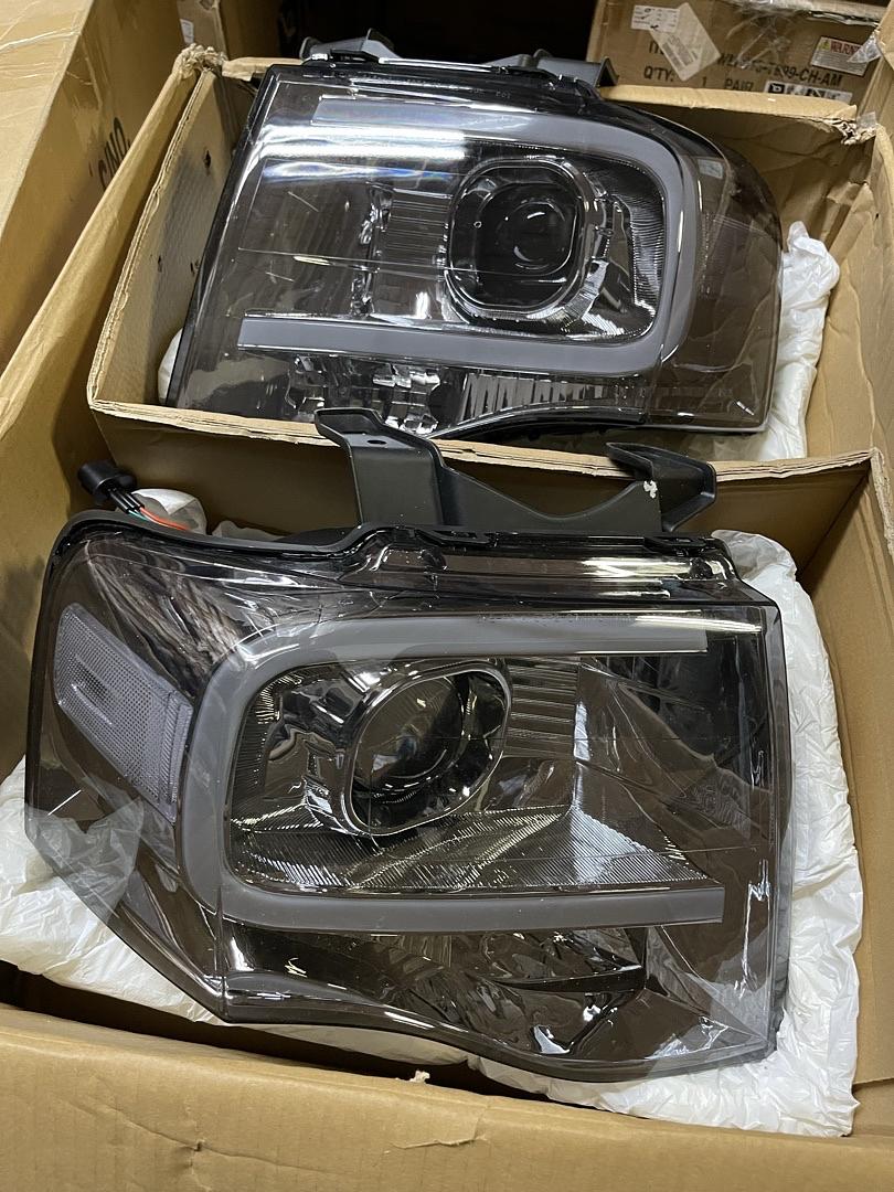 07-14 FORD EXPEDITION LED PROJECTOR Smoked clear HEADLIGHTS