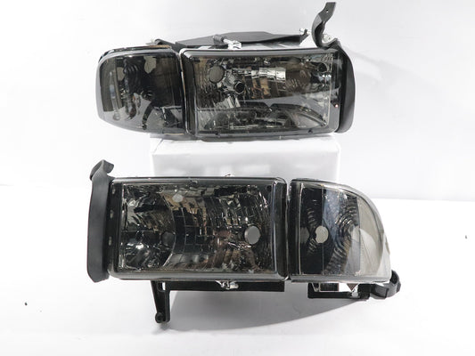 Refurbish HL-OH-DR944P-SM-CL1 94-01 DODGE RAM 1500 94-02 RAM 2500 3500 SMOKED HEADLIGHTS