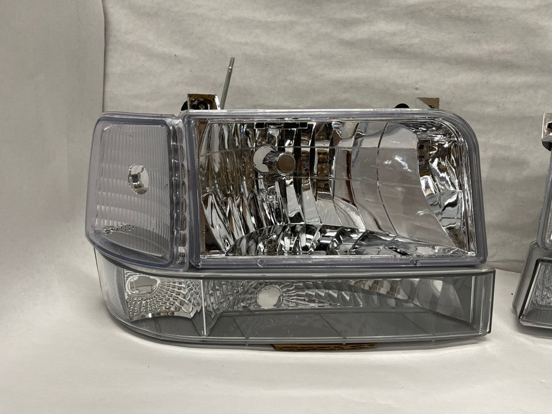 92-96 Ford F-250/F-350/Bronco Chrome Housing Headlights