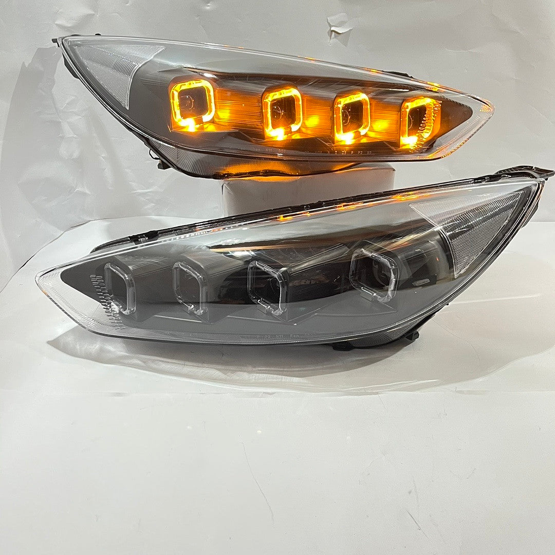 15-18 Ford Focus Square LED Sequential Projector Headlight Corner Lamps