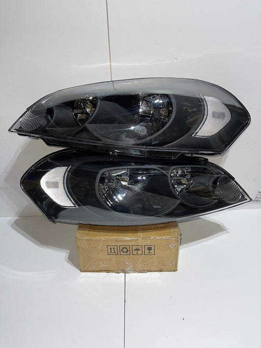 Chevy Impala Black Housing Headlights for 2006 to 2013