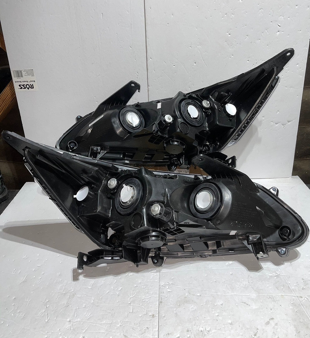 4door Sedan Honda Accord LED Projector Black Housing Headlights For 2013 To 2015