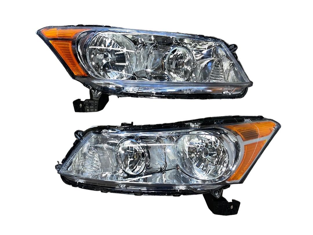 08-12 HONDA ACCORD 4dr sedan Chrome Amber Headlights Replacement For 08...