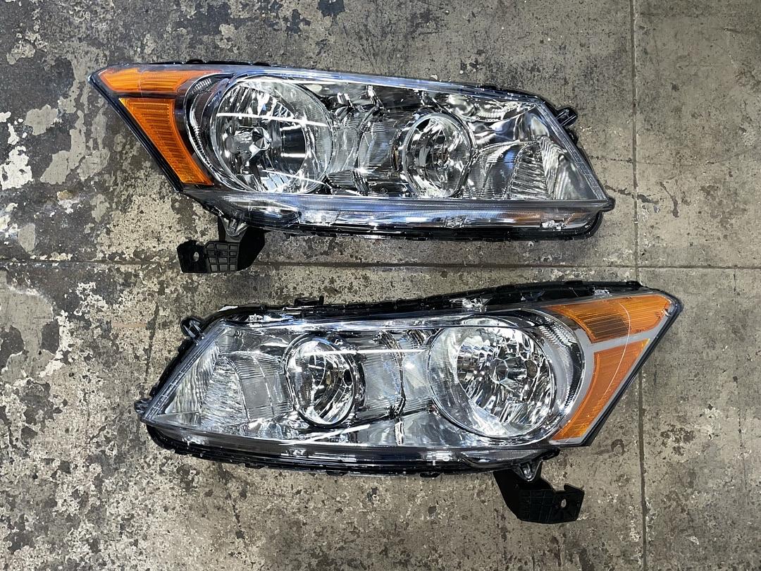 08-12 HONDA ACCORD 4dr sedan Chrome Amber Headlights Replacement For 08...