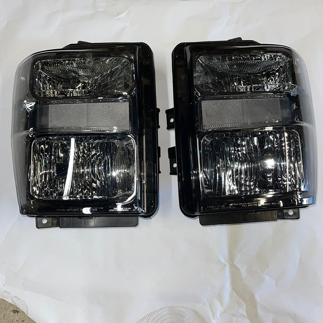 08-10 Ford F-250 F-350 F-450 Super duty Smoked housing headlights Headlights