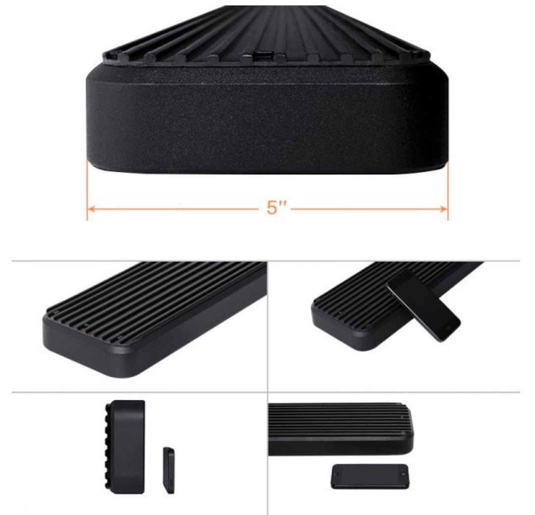 Running boards Steps Estribos 20-21 Jeep Gladiator 4Dr Black 83L 5W